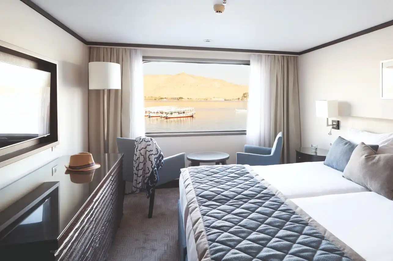 Cabin aboard the JAZ Imperial Nile Cruise Nile cruise